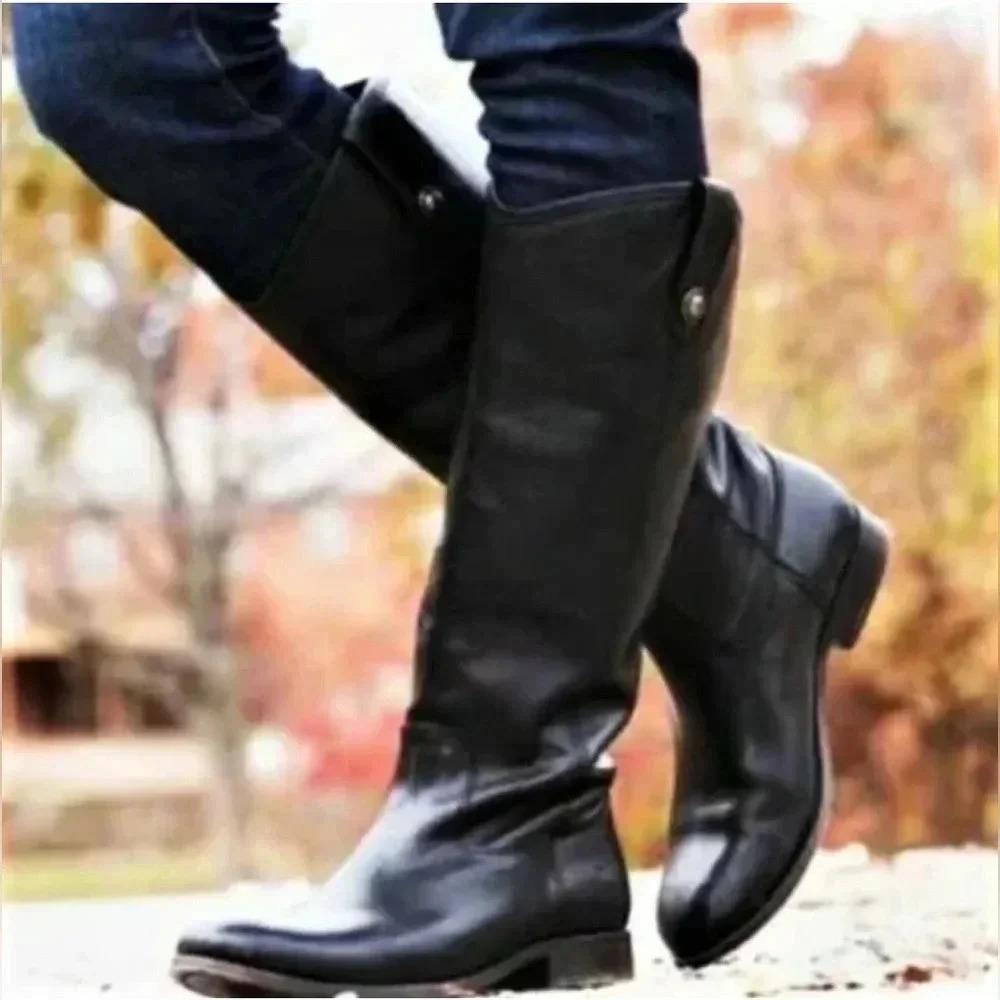 NEW FRYE Melissa Button 2 Black Leather Equestrian Boots Women’s Size 5.5B - Picture 3 of 14
